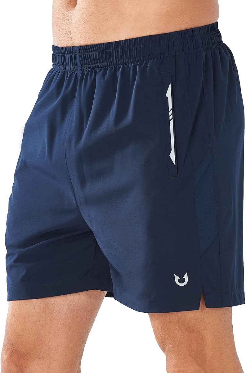 NORTHYARD Pantalones cortos deportivos para correr para hombre, 5 "/ 7" / 9 ", entrenamiento, gimnasio, tenis | Secado rápido, 3 bolsillos con cremallera, sin forro, ligeros, transpirables, absorbe la humedad, cintura elástica, deporte activo, senderismo, baloncesto