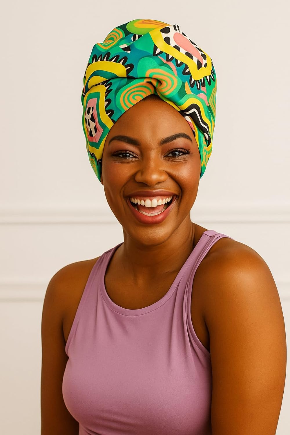 Kazi Design Headwrap, Polyester & cotton Blend Hair Wrap, Lightweight Head Scarf for Women, Scarves and Head Coverings, Stylish Hair Scarves and Wraps for Women's Hair