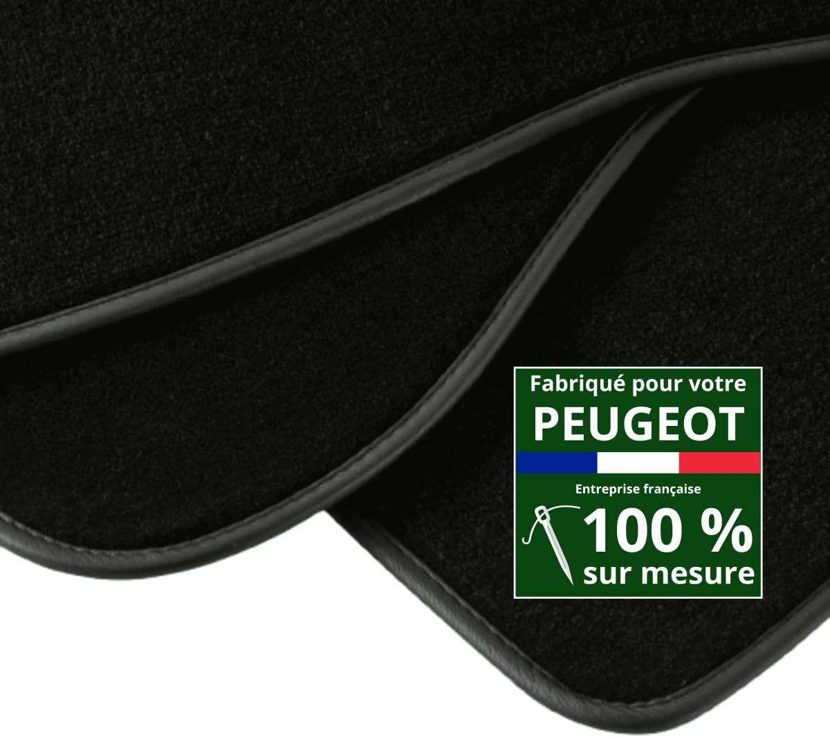 1763938 Car Floor mat - Custom Made - 3 Pieces - Anti-Slip Carpet 1000g/m² - Velours Finish - Range Luxe - Steering Wheel Left