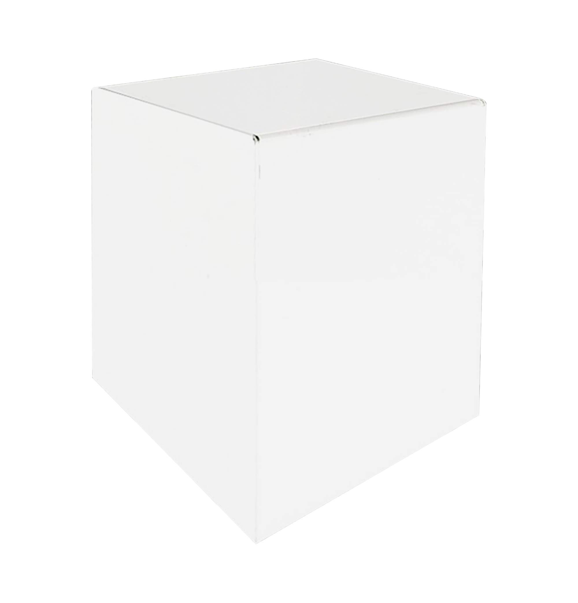 12" x 12" x 16" White Acrylic Display Box with One Open Side No Lid Versatile Tall Lucite Retail Product Riser or Merchandise Storage Bin by Marketing Holders