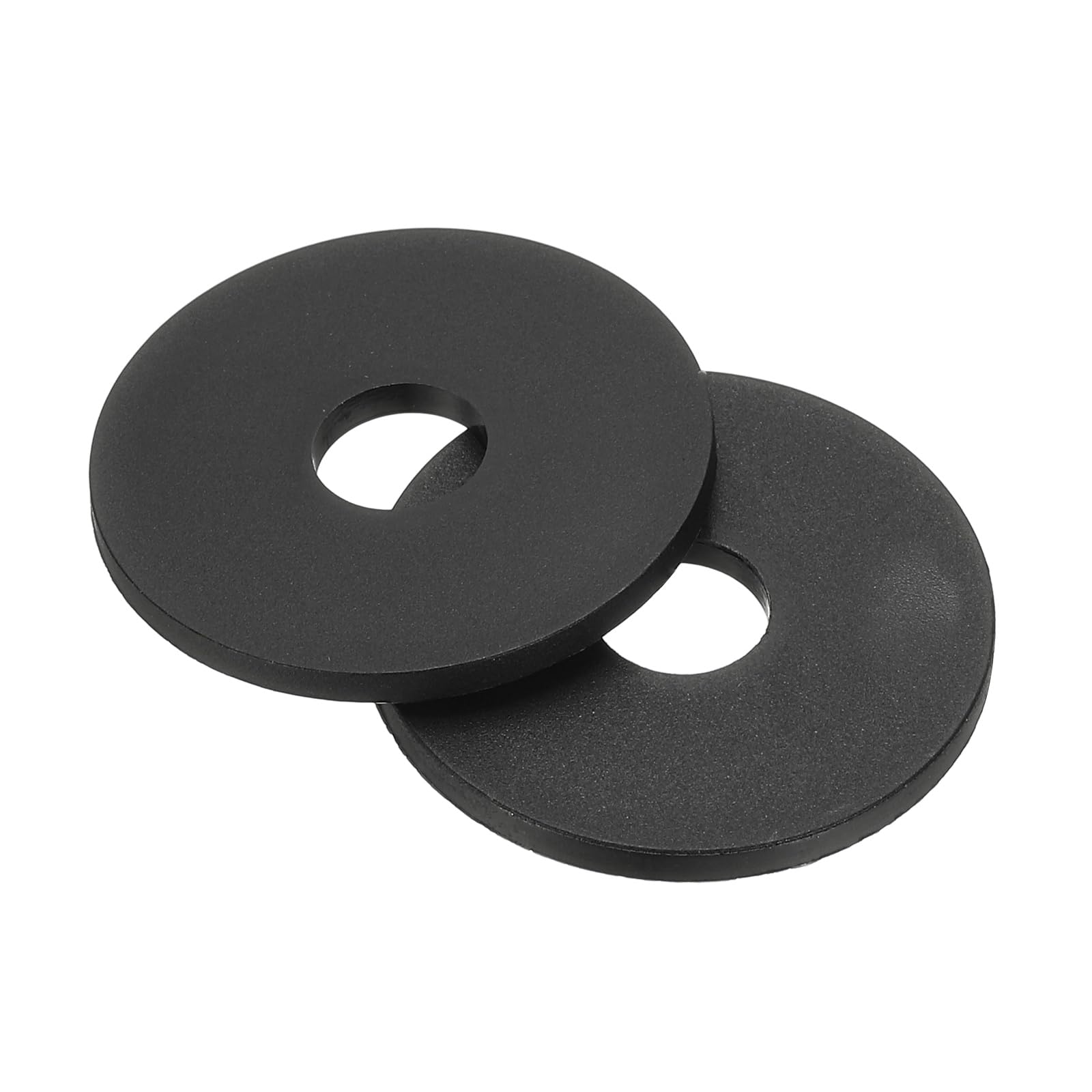 sourcing map Nylon Flat Washers, M8 x 8mm ID x 30mm OD Round Flat Plain Washer Plastic Gasket Fastener for Household Faucet Pipe Water Hose, Black, Pack of 50