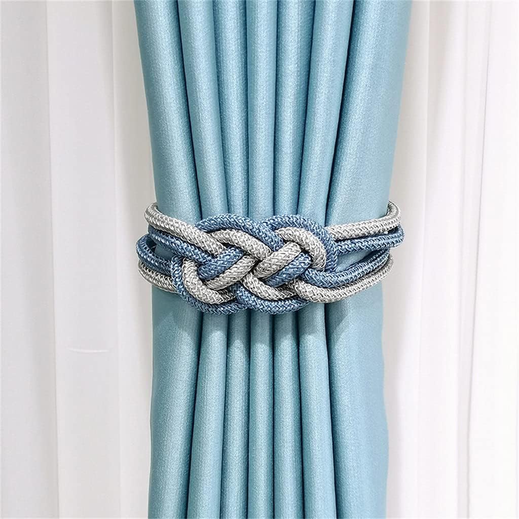 Curtain Straps Buckle Magnet Chinese Knot Living Room Soft Decorative(E)