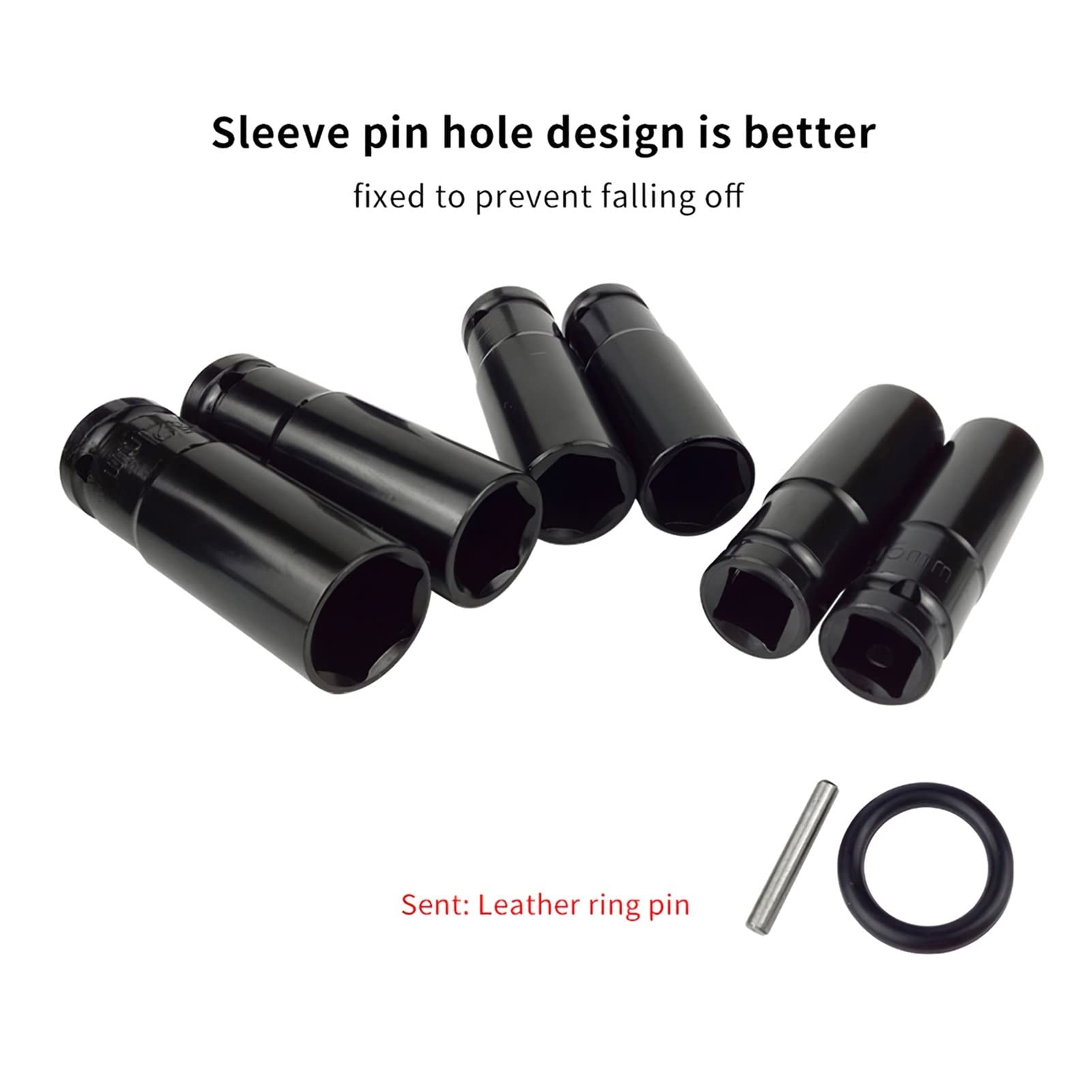 Jeu de douilles à choc profondes 3 pièces avec entraînement métrique 1/2", adaptateur de clé solide et robuste pour outils manuels et outils de réparation (couleur : 78 x 11 mm) (78 x 13 mm)