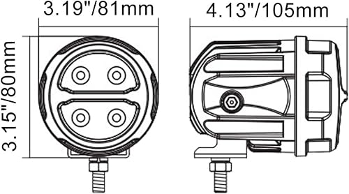Miniatura 2 de Faro LED redondo de 3 pulgadas para motocicleta, súper brillante, para carreras de rally, aplicaciones de alta velocidad, carcasa de aluminio