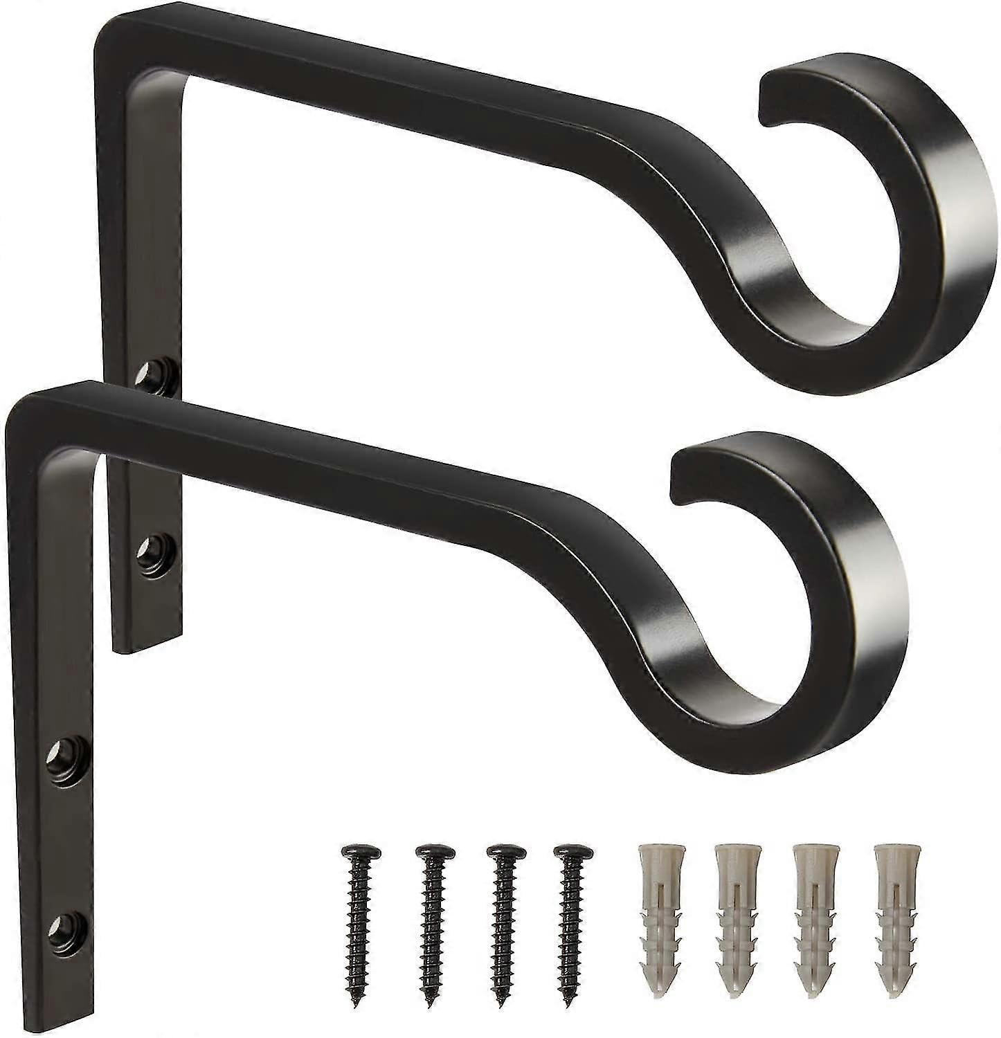 JOYHAPPST 6 Inch Hanging Plant Bracket Metal Wall Hooks for Hanging Plants, Straight Plant Hanger Plant Hooks for Bird Feeders Planters Lanterns with Screws, Ru