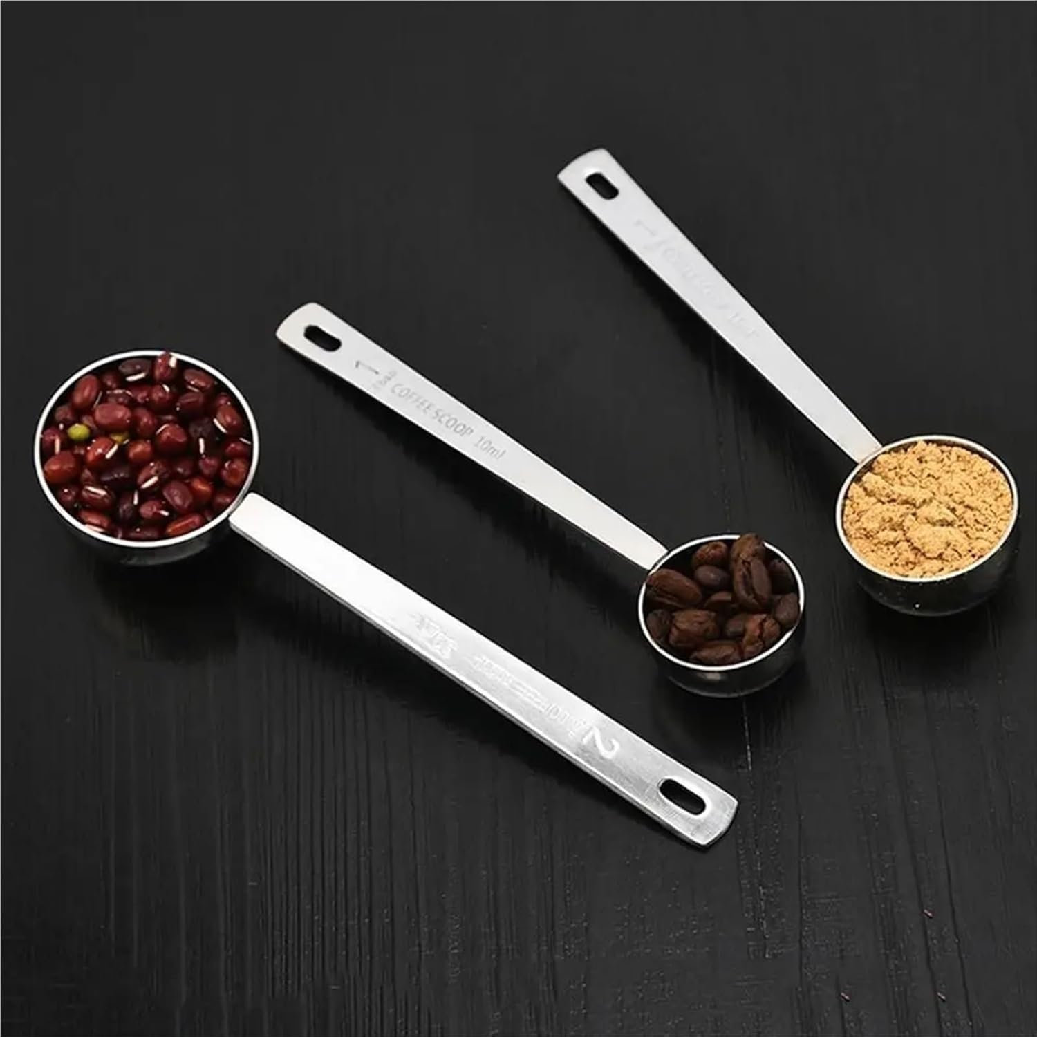 Coffee Scoop 6Pcs Stainless Steel Measuring Spoon Blending 5/10/15/20/30ML Powder Thicken Mixing Coffee Scoops(Rose Gold-15ML)