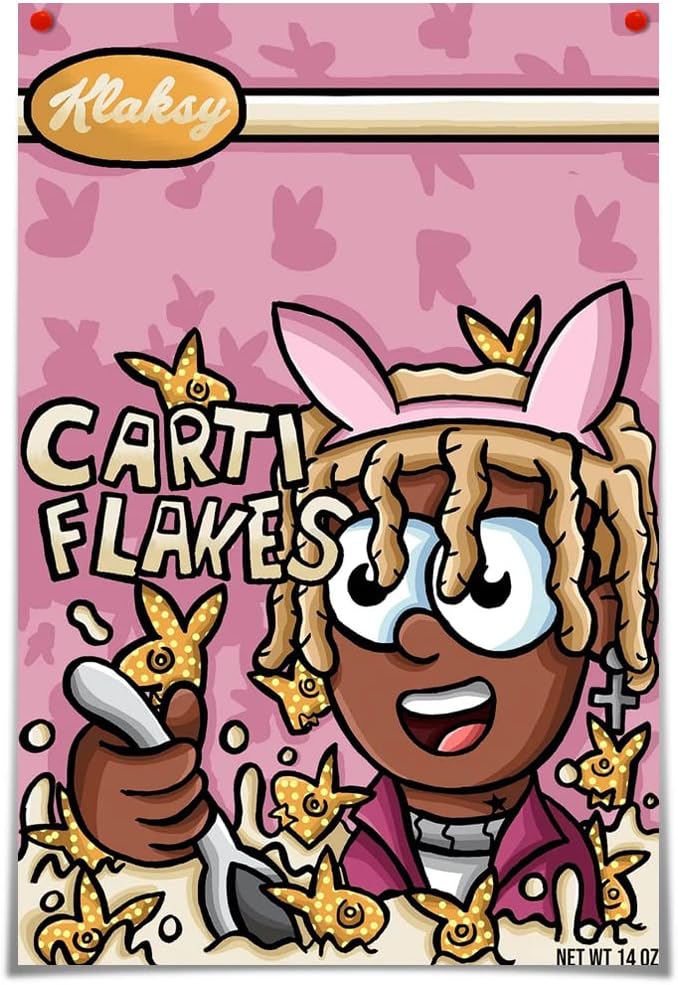 Ganofarm Playboi Carti Posters Die Lit Rap Album Poster Print Music Cover Canvas Poster For Office Room Decor Gift Unframe-style 12×18inch (30×45cm)