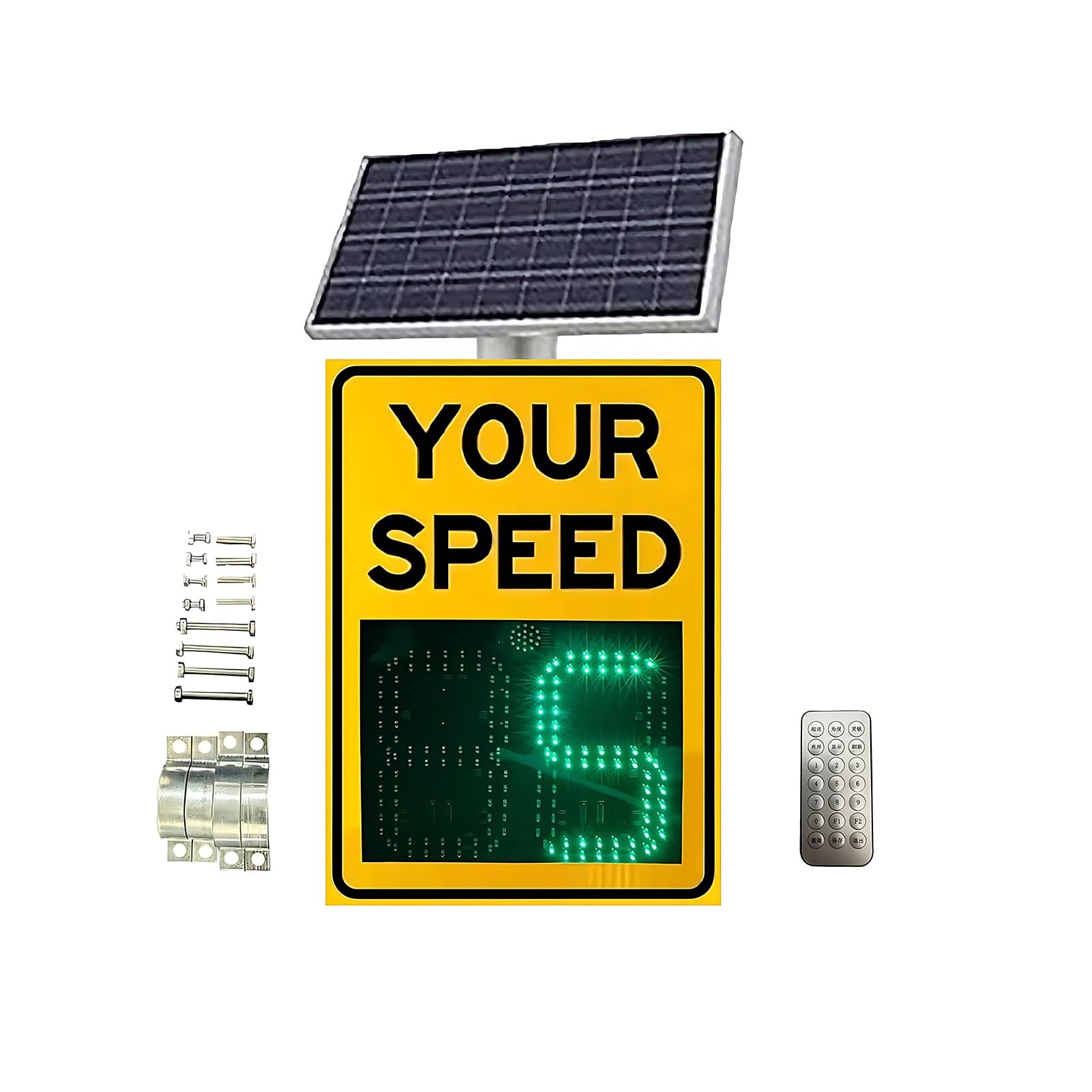 Panel Radar Borde Carretera Sensor Pantalla LED para Retroalimentación Velocidad Vehículo Dispositivo Gestión Tráfico para Seguridad Autopista y Calle Urbana