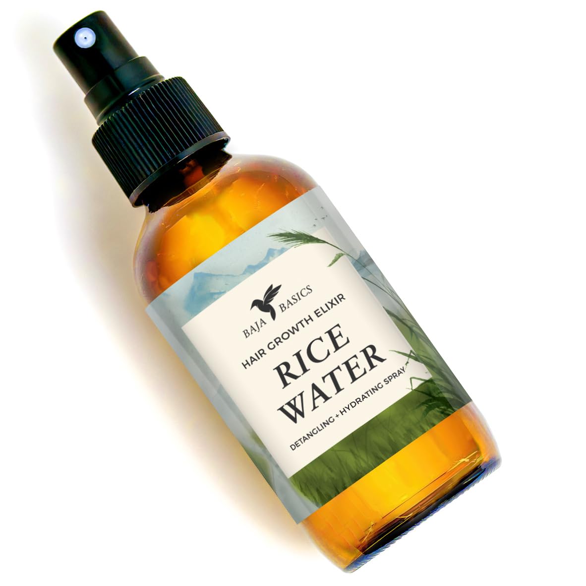 HAPPIE HUMMINGBYRD Rice Water For Hair Growth - Detangling Moisturizing Conditioner - Hair Strengthening, Thickening Spray - Nourishes Scalp and Boosts Shine - Hydrates Dry, Split Ends