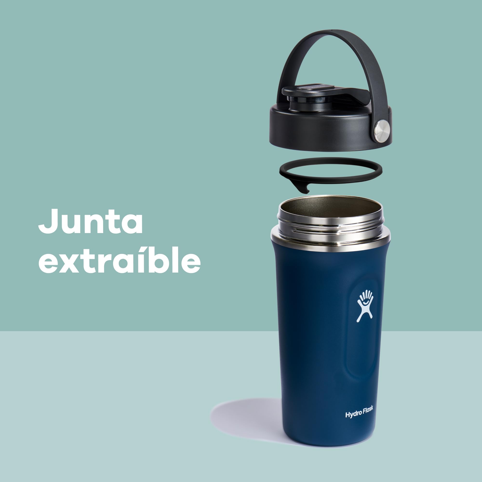 Hydro Flask - Insulated Shaker Bottle - Botella Mezcladora Aislada 709 ml (24 oz) para Batidos de Proteínas y Suplementos - Trillium