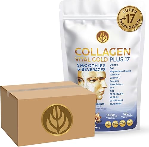 Miniatura 14 de Vital Life - Polvo de péptidos de colágeno + 17 súper ingredientes, 1.6 libras (paquete de 6), sabor a vainilla, apoya el cabello, la piel