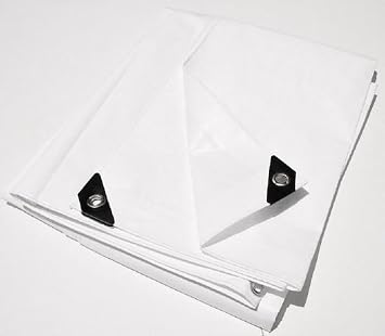 8 x 8 White Heavy Duty Waterproof Poly Tarp 12 mil