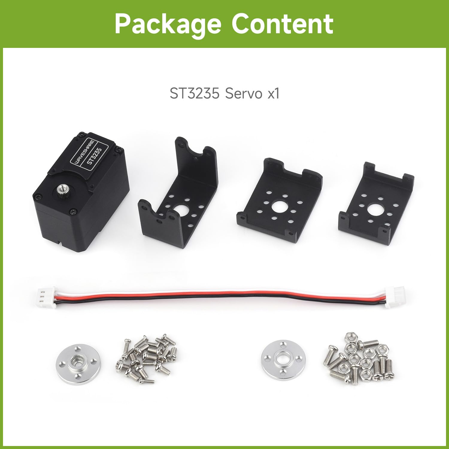 Waveshare 30 kg.cm ST3235 Serial Bus Servo, High Precision and Large Torque, Aluminium Alloy Case, with Programmable 360 Degrees Magnetic Encoder, Multiple Operation Modes Switchable