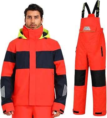 Men's Waterproof Coastal Sailing Jacket & Salopettes Set
