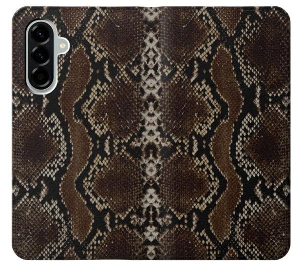Housse cuir pour Samsung Galaxy A56 anti-choc protégeant l'écran du serpent