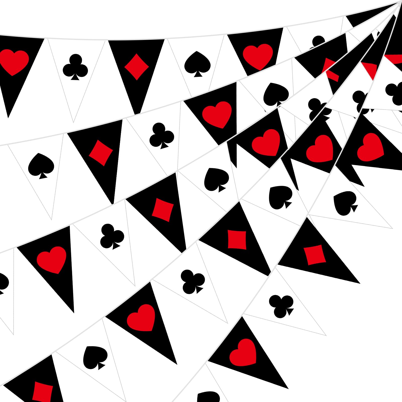 HESTYA 5 Pcs 49 Ft Casino Party Decorations Pennant Banner Vegas Flags