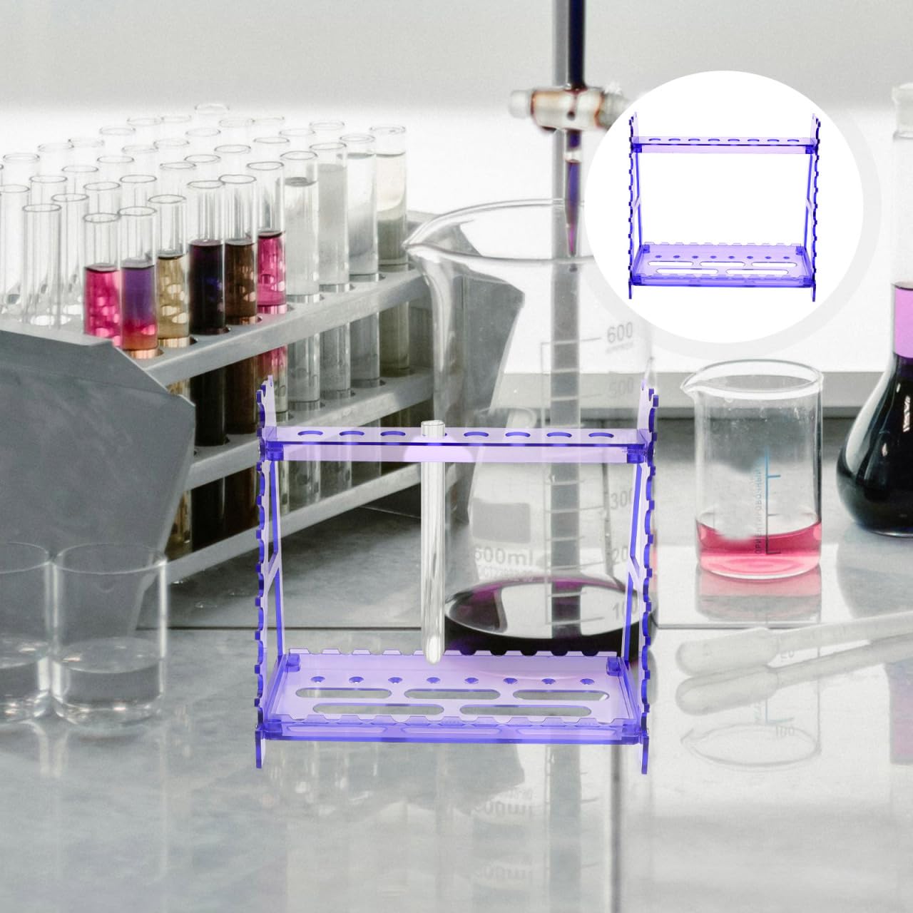 iplusmile Pipettenhalter T-Form 9.53 x 8.66 x 4.37 Zoll Abnehmbar für Übersichtliche Organisation & Schnellen Pipettenwechsel – for Labor, Wissenschaftliche Experimente, Studium