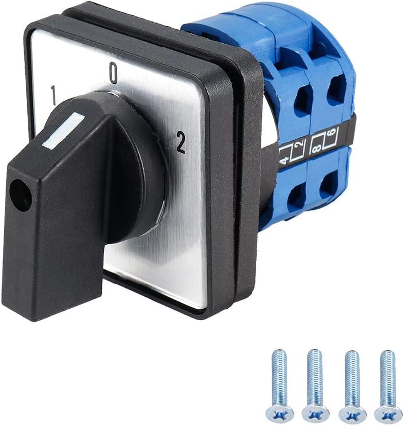 Changeover Switch LW28-20 3 Positions 8 Terminals Universal Rotary Cam Selector Latching Switches 550V 20A