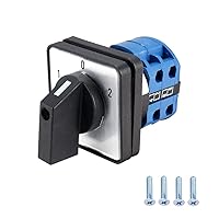 Vista 1 de Interruptor de cambio LW28-20 3 posiciones 8 terminales Selector de leva giratorio universal Interruptores de bloqueo 550V 20A