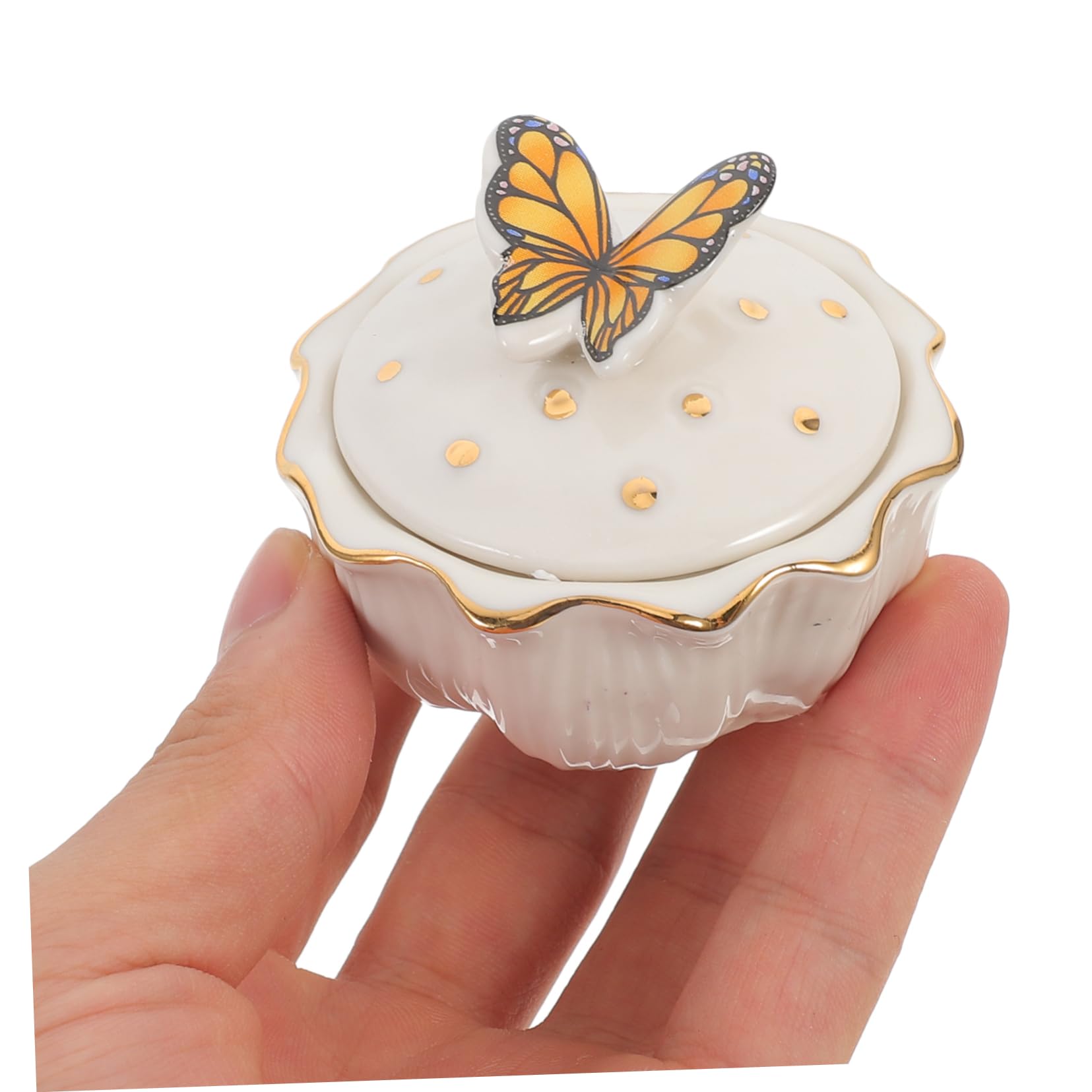 Healeved 3pezzi Coppetta Ceramica Per Unghie Contenitore Manicure Per Polveri Piccola e Creativa Design Elegante e Resistente Utile Per Nail Art e Pulizia