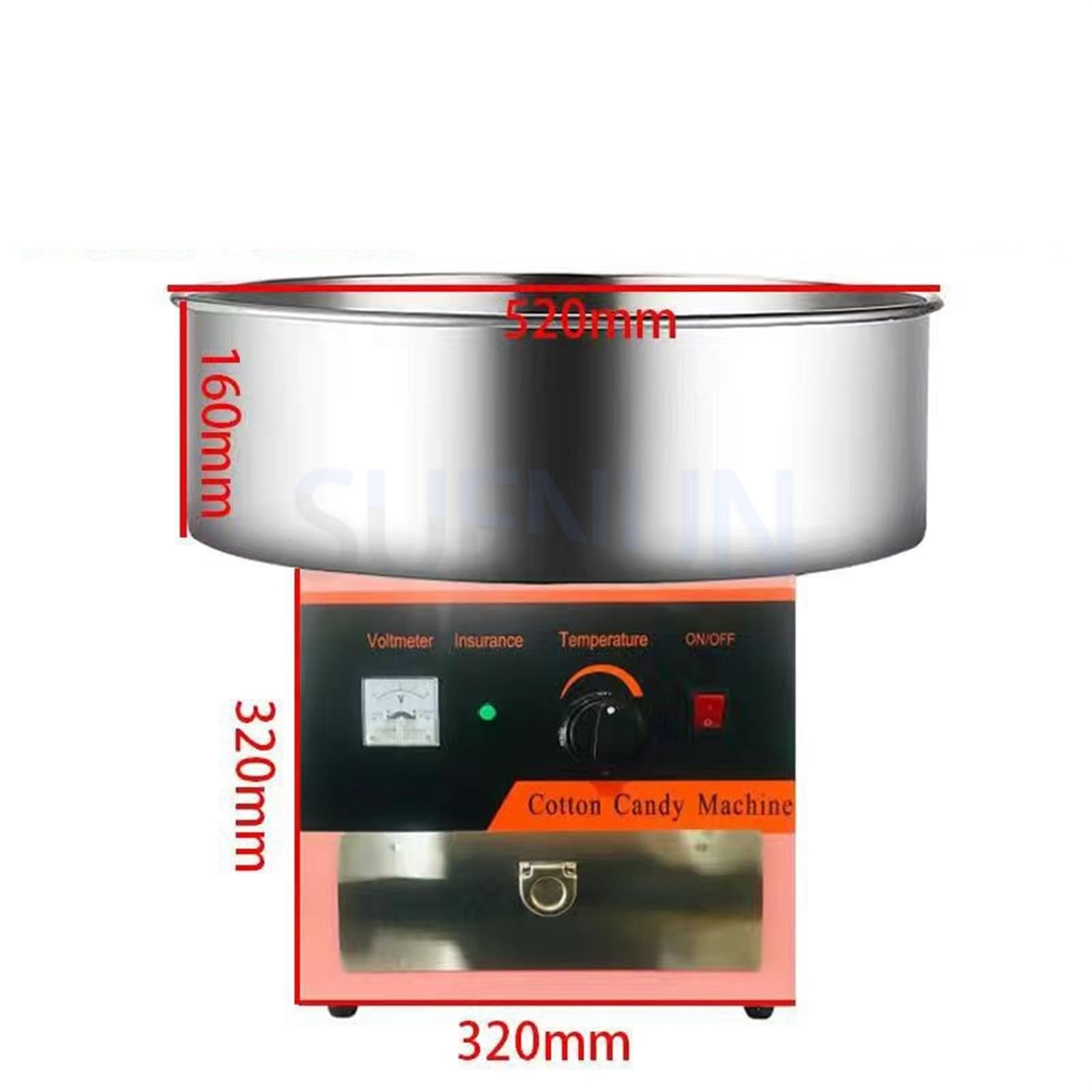 Freidoras, Máquina de algodón azúcar Comercial, máquina Dulces Lujo malvavisco, Totalmente automática, Regalo for niños, DIY(Pink)