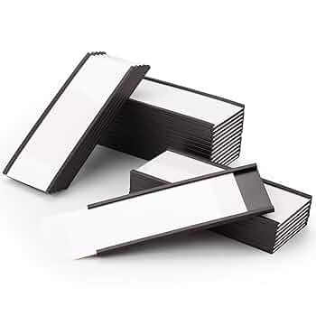LLPT Magnetic Label Holder | 25MM X 76MM | Pack Of 26 With Paper