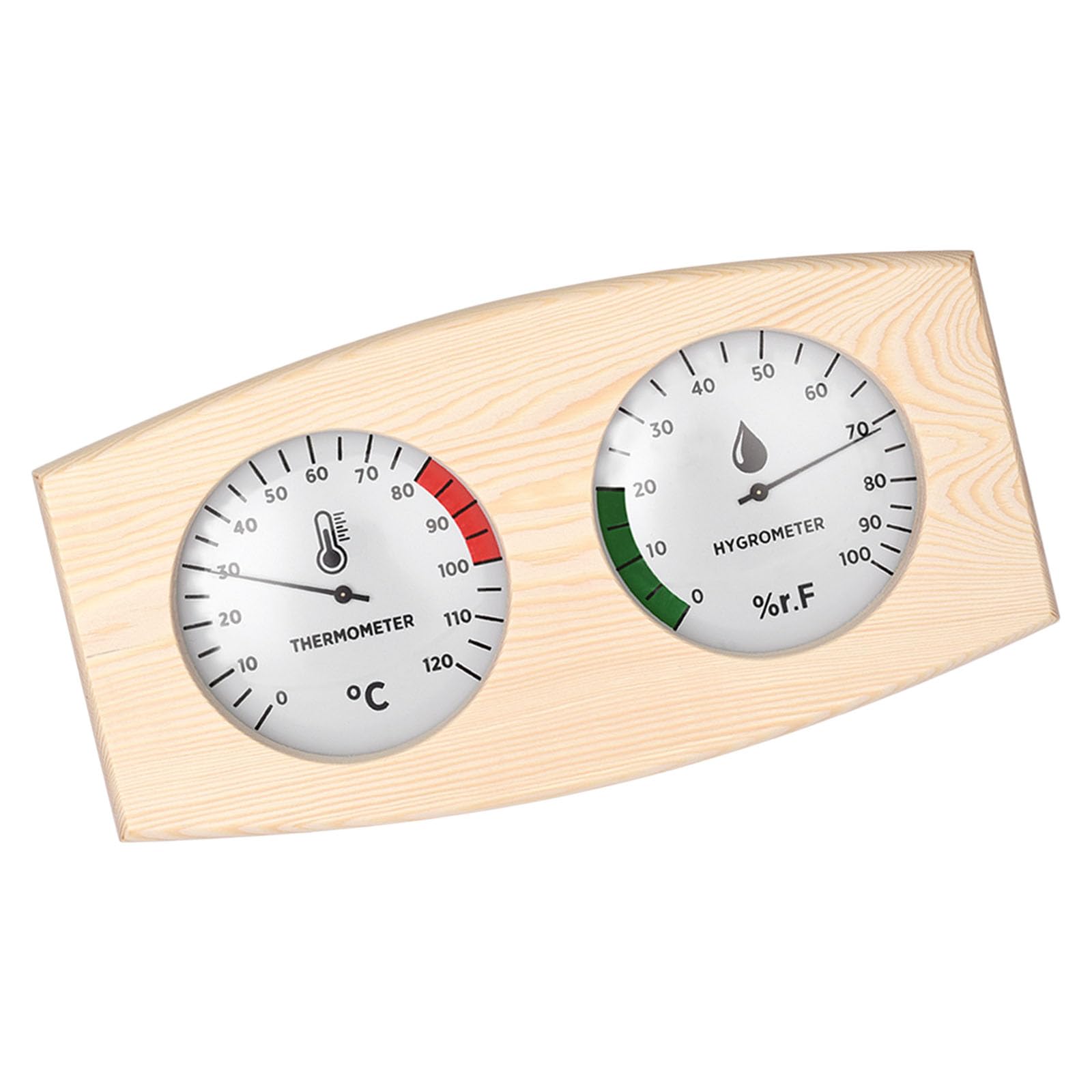 Strong Pine Wood Sauna Thermometers Hygrometer Sauna Room Temperature Humidity Gauges for Monitor Room Conditions Wooden Steambath Humidity Measure