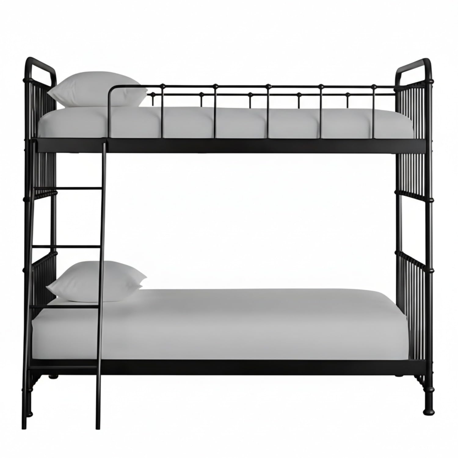 Pack of 2 Bunk Bed Sheets 2ft6 Small Single – Percale Bunk Sheets 25cm Deep Pocket, Soft Easy Care Microfiber Fitted Sheets, Breathable Non-Iron for Bunk Beds (76×190cm) (Silver)