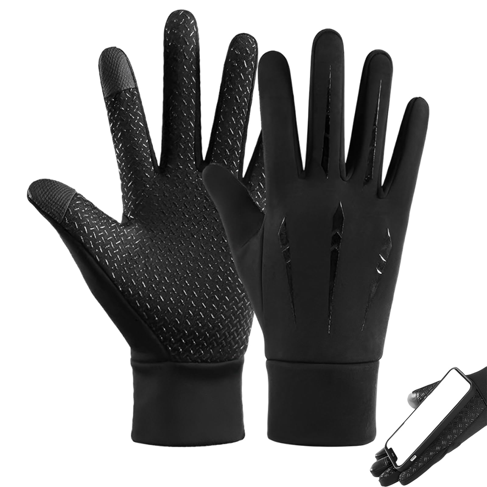 MXHBSTPWaterproof Gloves Men, Waterproof Cycling Gloves, Durable and Non Slip Sport Gloves, Thermal Waterproof Gloves for Men & Women for Driving Walking Running