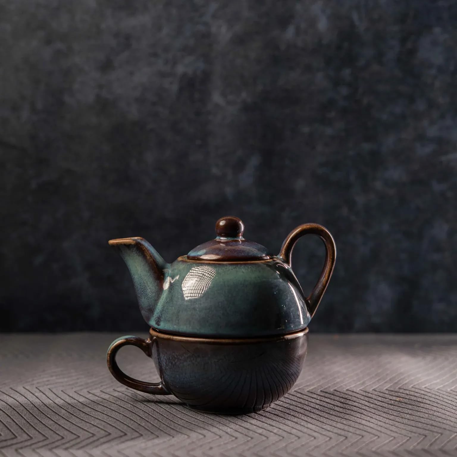 Buy Harmiche Fursat Solo Tea Set – 300ml Ceramic Teapot with 200ml