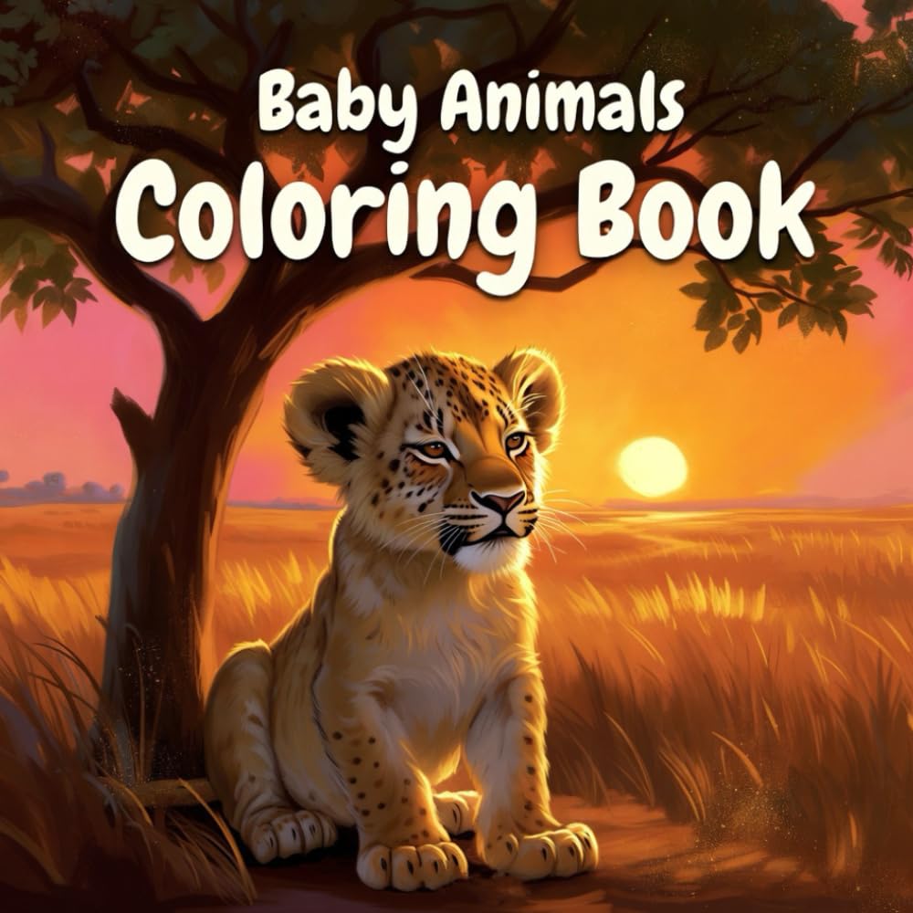 Little Baby Animals Coloring Book: Simple and Adorable Animals for Preschool Kids