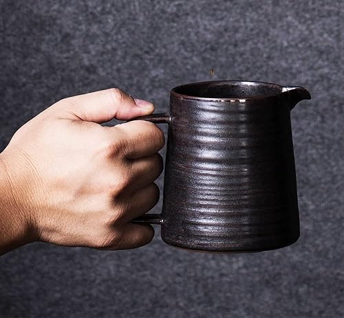 Miniatura 5 de Jarra de crema de café de gres, jarra espumadora de leche de porcelana, jarra de café vintage de cerámica, jarra de café y té, jarra de café y té