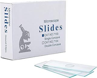 50Pcs Microscope Slides Concave