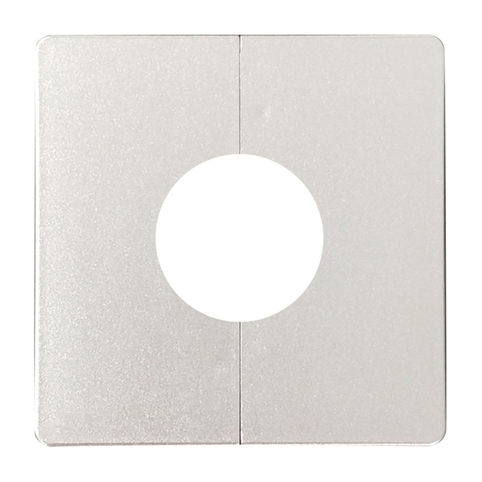 Dasjkdi Silver 5Pcs Wall Split Flange Square Escutcheon Water Pipe Covers Drill Hole Panel Decor For Wall Holes(,22Mm)