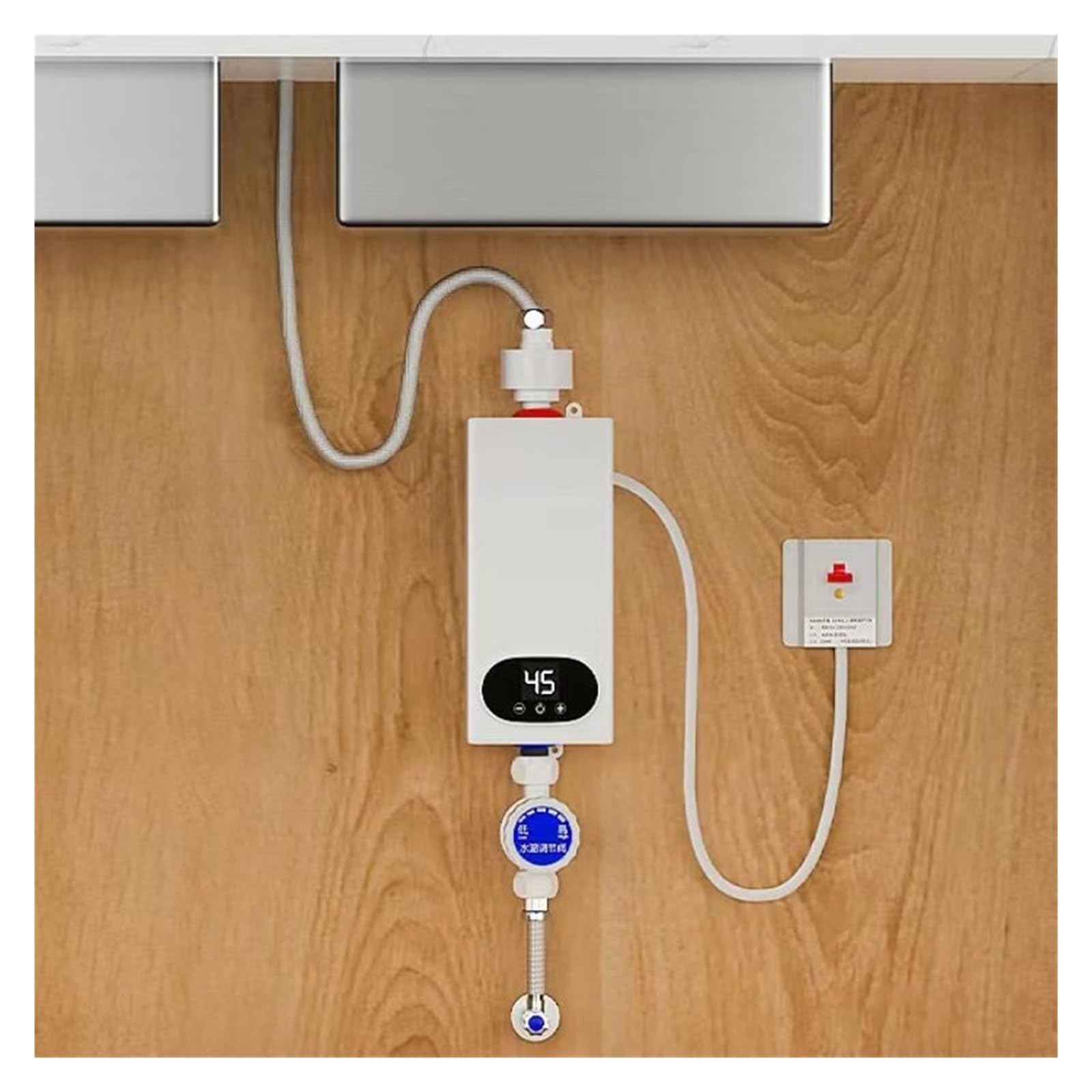 Podgrzewacz Ciepłej Wody 5500W Natychmiastowy Bezzbiornikowy Podgrzewacz Wody Termostat Nagrzewnica Indukcyjna Smart Touch Grzejniki Elektryczne Prysznic Automatica Łatwy w użyciu(Bathroom,110 3500w)