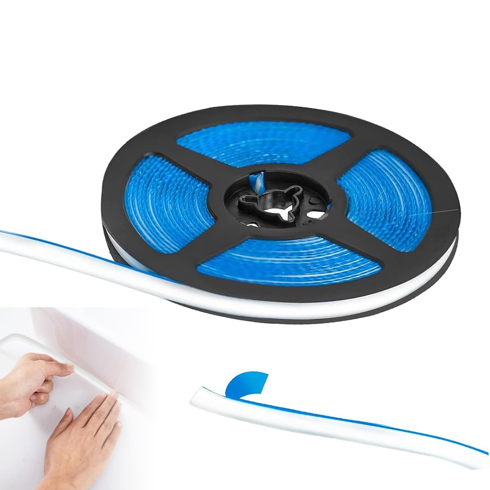 6M Self-Adhesive Bath Sealant Strip, Waterproof White Caulk Tape
