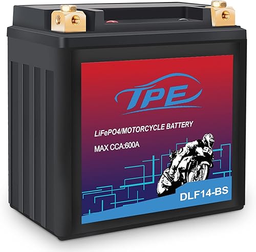 TPE LiFePO4 - Batería de litio para scooter de motocicleta, batería de arranque de motor 12.8 V, 6 AH, 600 CCA con BMS (Smart Battery Management