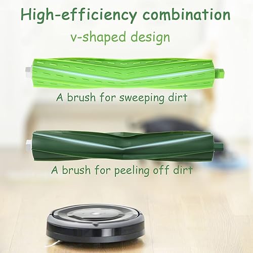 Miniatura 6 de Gusnilo Juego de 2 cepillos de goma de repuesto Roomba compatibles con iRobot Roomba aspiradora i e j Series E5 E6 i7 i7+ i7 i6+ i3 i3+ i4 i4+ i8 i8
