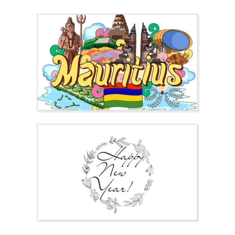 Tarjeta de año nuevo para felicitaciones modernas y creativas Seven Earth Mauricius Graffiti 5