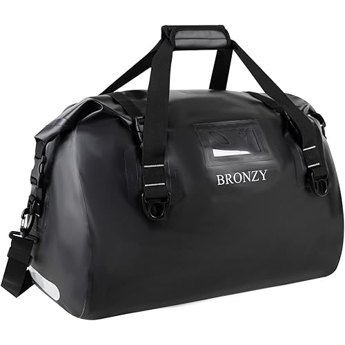 BRONZY Waterproof Duffel Bag 50L Dry Duffle Bag Heavy Duty Large Waterproof Bag drybag,Durable Straps And Handles,Large And Big Space,Heat Seal Finishing For Camping,Kayaking,Rafting,Boating,Travel