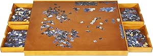 HI Puzzeltafel met 4 lades 90x67x4,5 cm hout