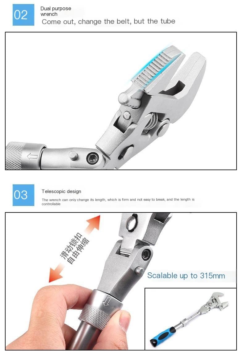 Amazon | モンキーレンチ 多機能折りたたみスパナ 多機能5in1 10インチ