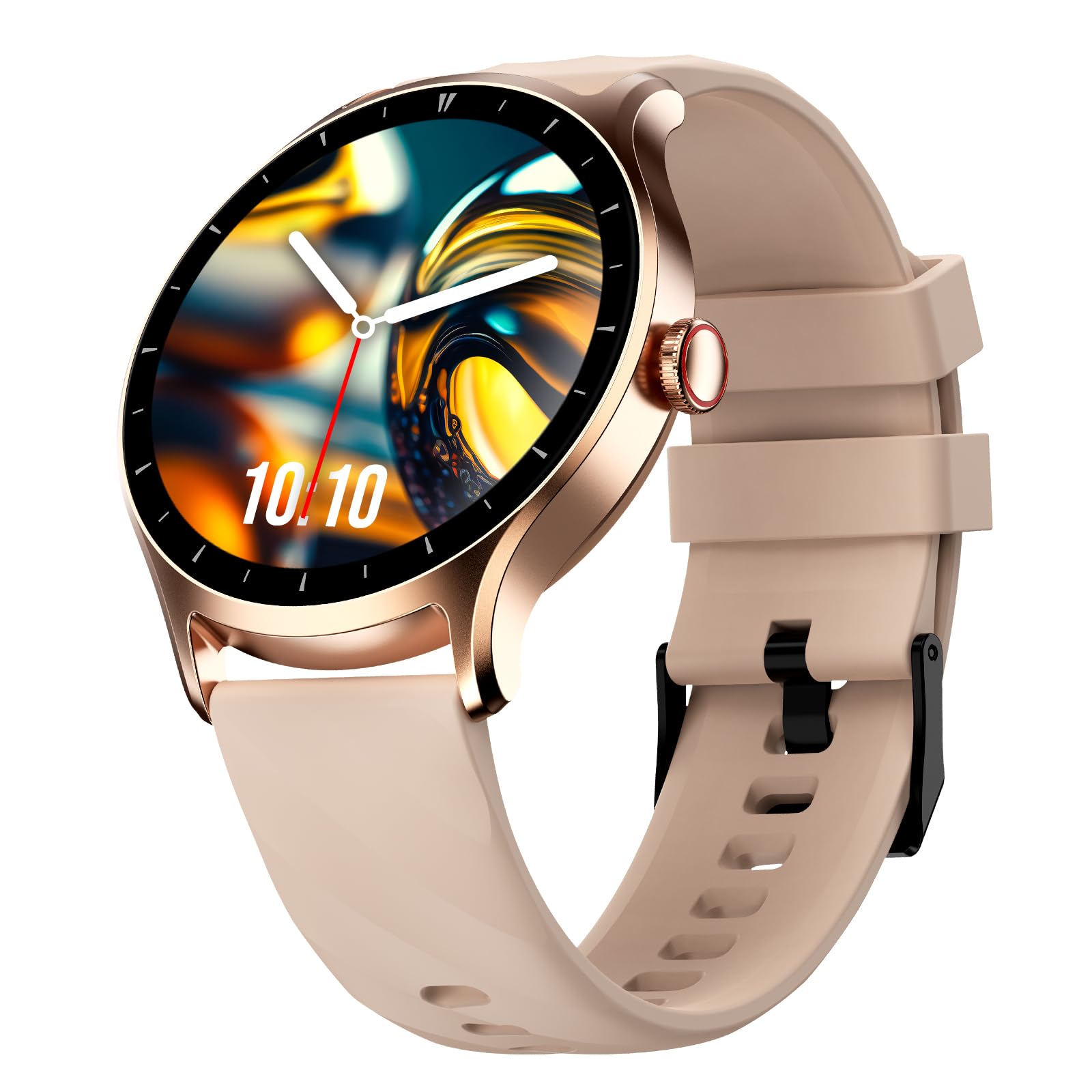 CELLECOR E2 Hype 1.50" (38.1mm) HD IPS Display Smart Watch, 500 Nits, 60Hz Refresh Rate, Bluetooth Calling, AI generated Watch Faces, 100+ Sports Modes, Health Suite, Voice Assistance (Gold-Pink)