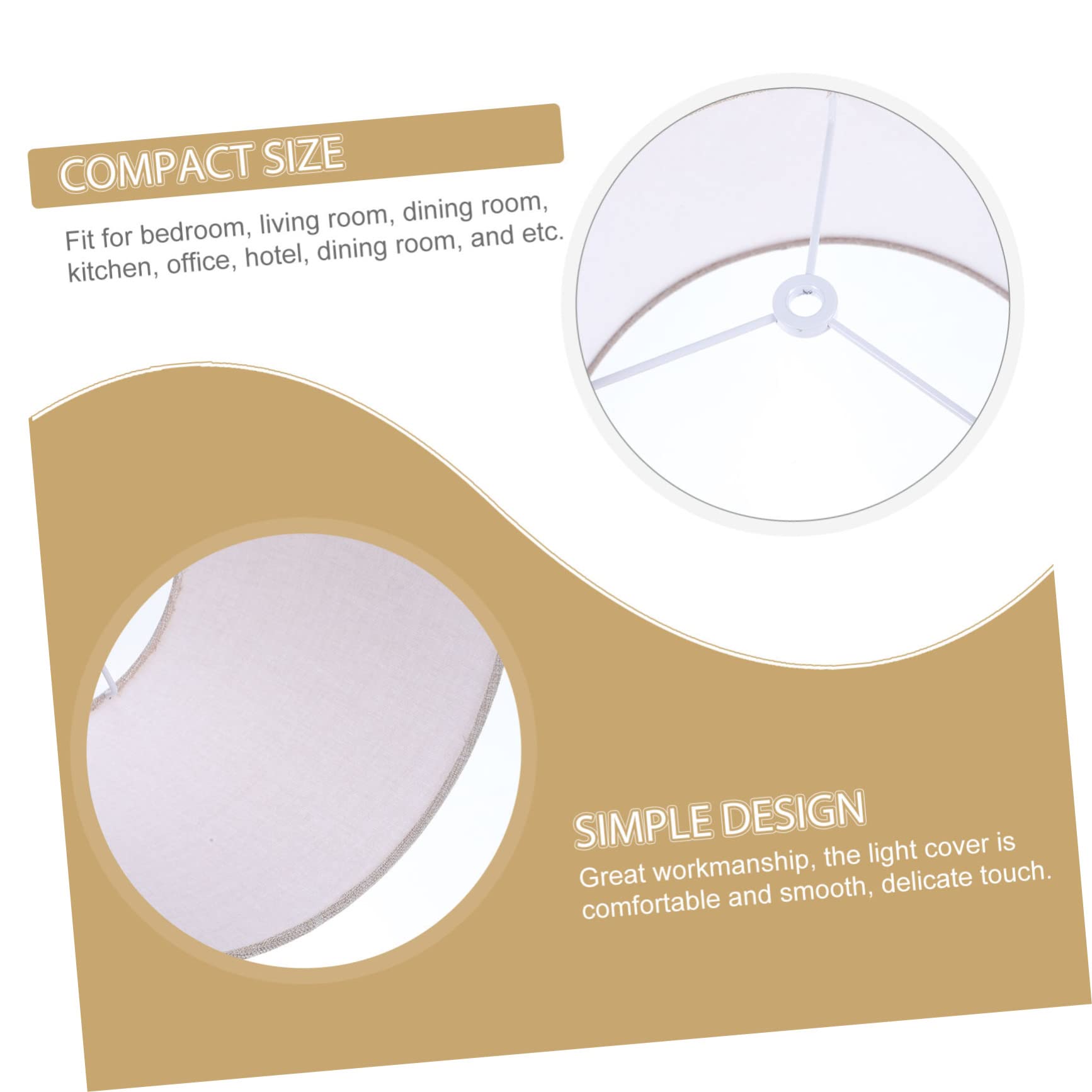 Lampenabdeckung, Lichtschirm Tischlampe Pendellampe Lampenschirm Tischplatte Dekor(Beige)