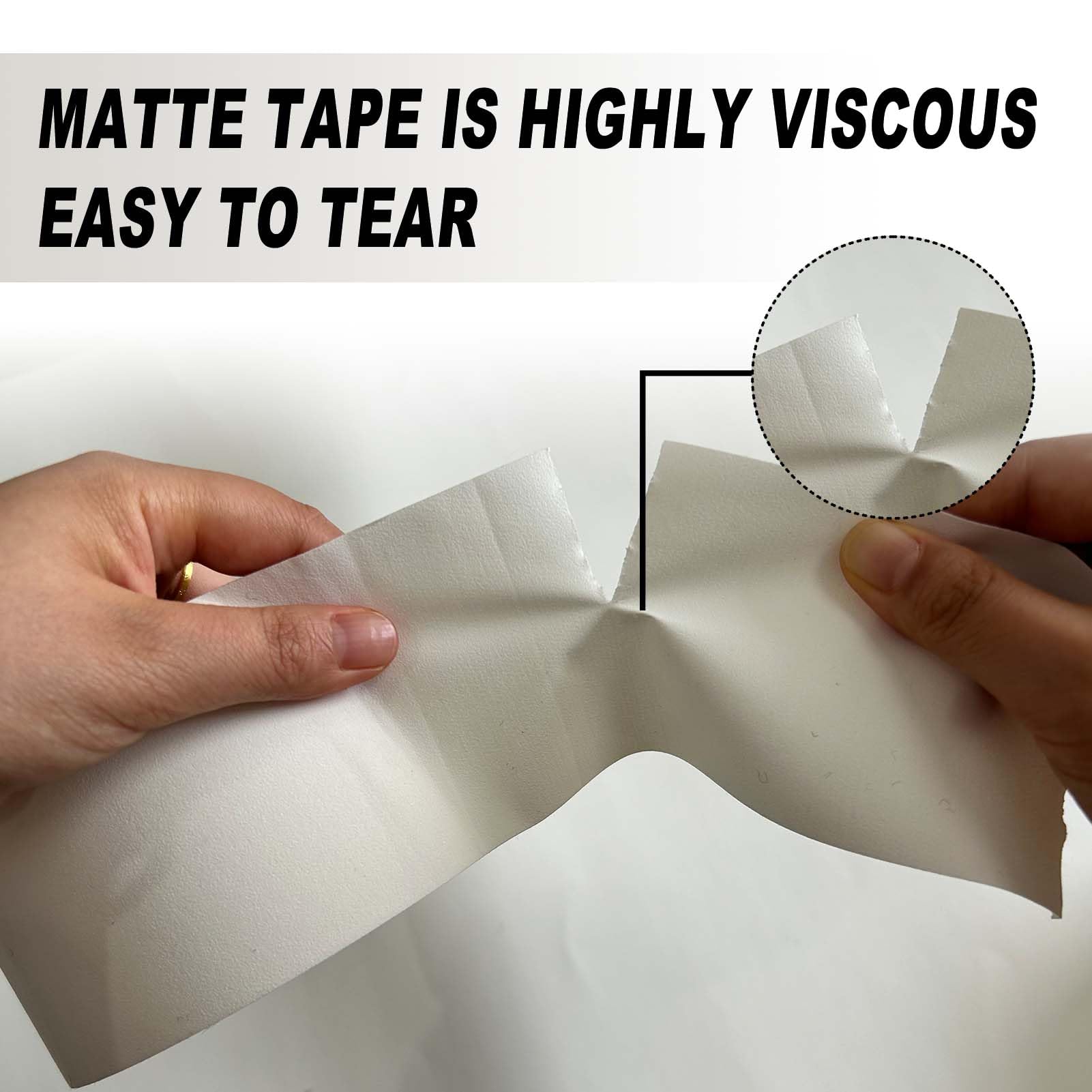 QILIMA Waterproof Cloth Gaffer Tape 75mm x 55m - White, 75mmx55mx1 - Image 3