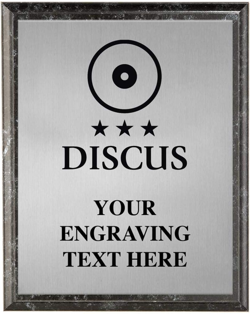 Crown Awards Discus Plaques, Personalized Discus Trophy Plaque Award, Great Custom Engraved Discus Gifts Prime