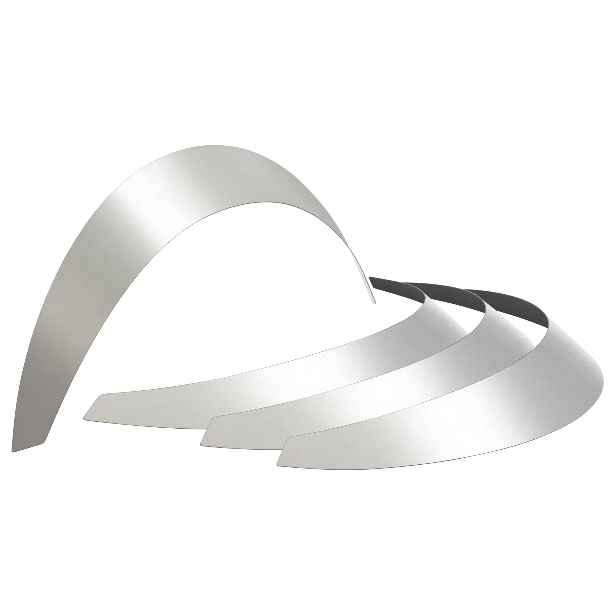 KUAFU Universal Steel Fender Flares 2" Wide, Front & Rear Wide Body Kit Flexible Wheel Arches Edge Trim Protector 4-Piece Set