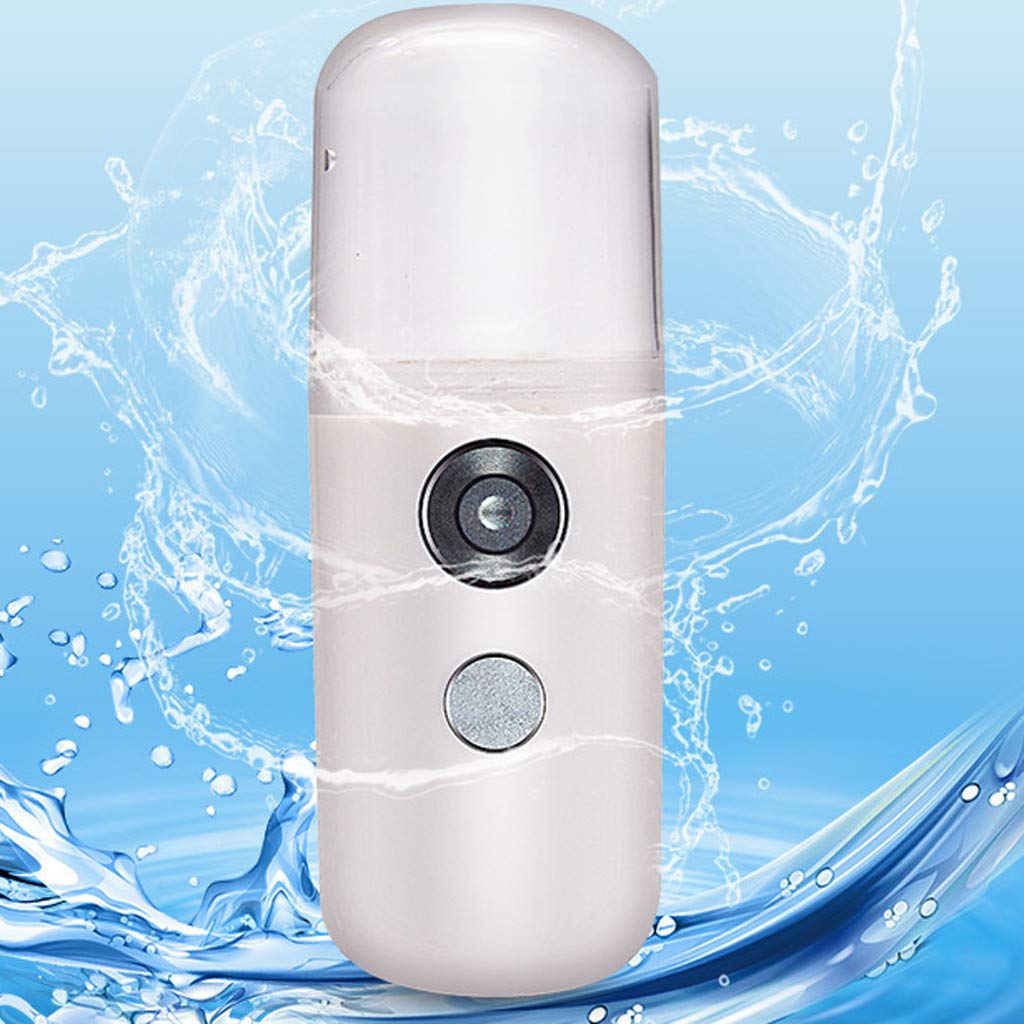 Nano Facial Spray Water Replenisher Hydrating Sprayer - USB Rechargeable Face Moisturizing Atomization Sprayer (White)