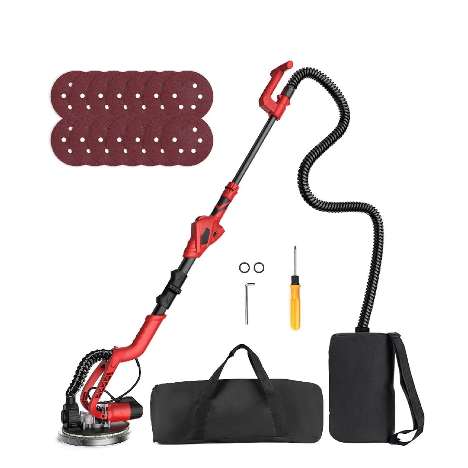 Levigatrice elettrica, Levigatrice for muro a secco elettrica da 180 mm Lucidatrice for a palo 710W for a for parete a luce di striscia a LED for uso domestico con scatola for la polvere