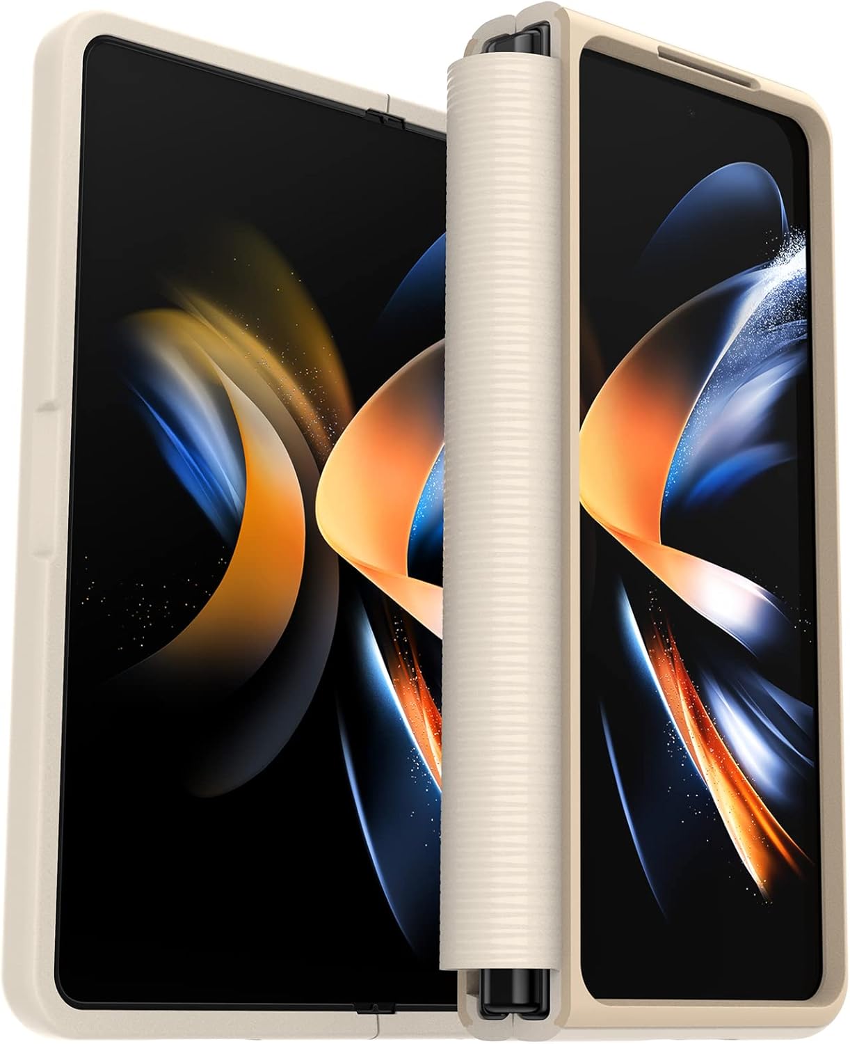 OtterBox Symmetry Flex Series case for The Samsung Z FOLD4 - Don't Even CHAI (Brown) Beige Symmetry Flex